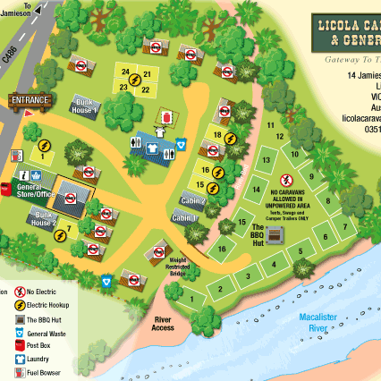 rosneath castle holiday park map