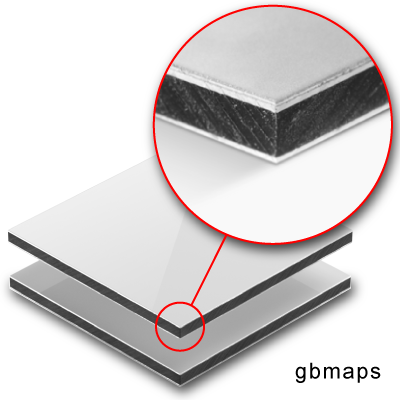 Holiday park map printed on dibond aluminium entrance sign