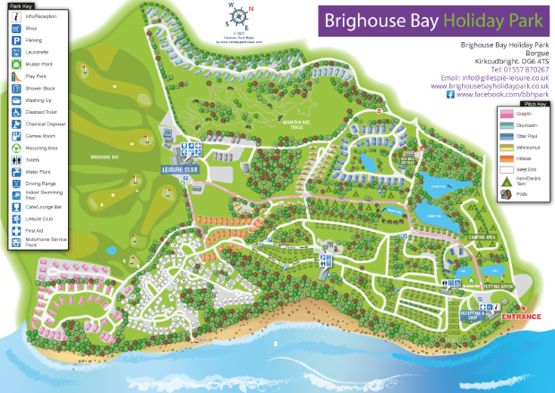 brighouse page 1 large holiday park map sample