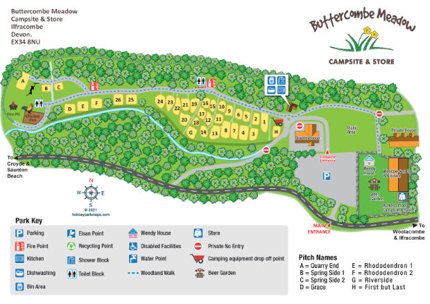 buttercombemeadow large holiday park map sample