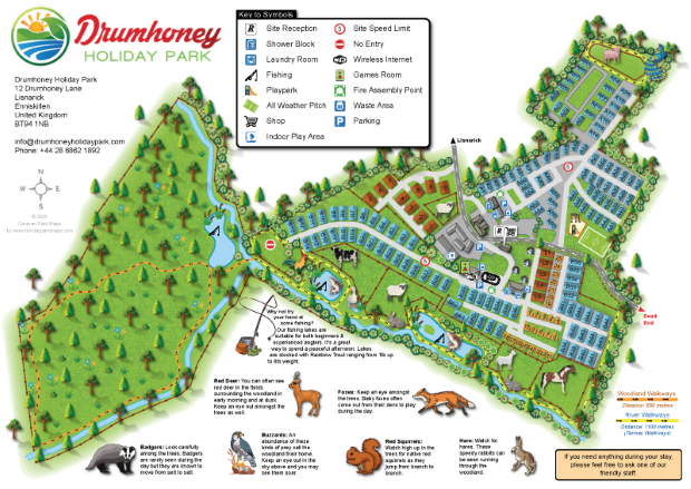 drumhoney large holiday park map sample