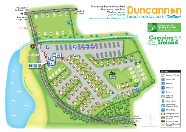 duncannonbeacha large holiday park map sample