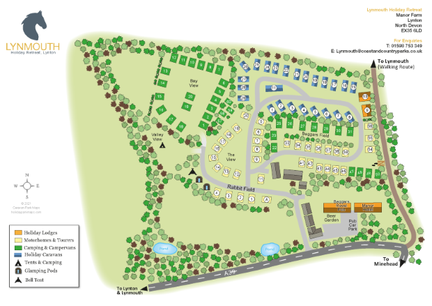 lynmouth large holiday park map sample