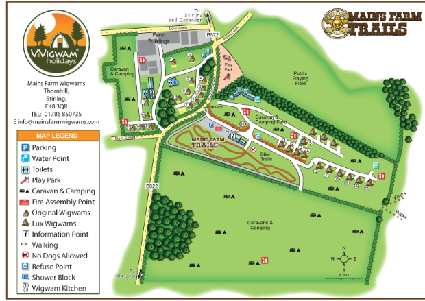 mainsfarm large holiday park map sample