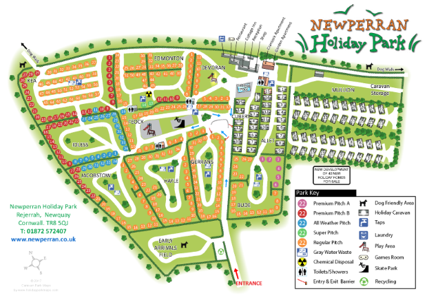 newperran large holiday park map sample