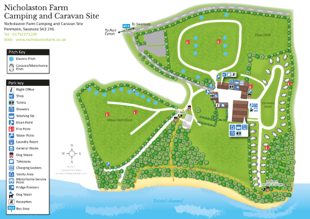 nicholastonfarm large holiday park map sample