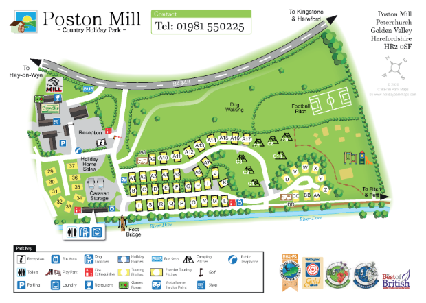 postonmillleaflet page 1 large holiday park map sample