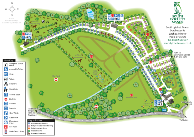 southlycettmanor large holiday park map sample