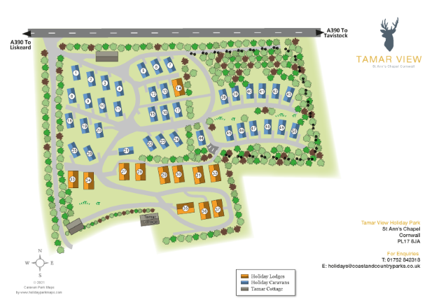 tamar large holiday park map sample