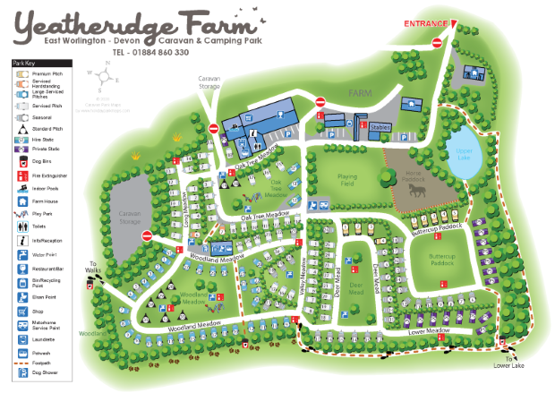 yeatheridge large holiday park map sample
