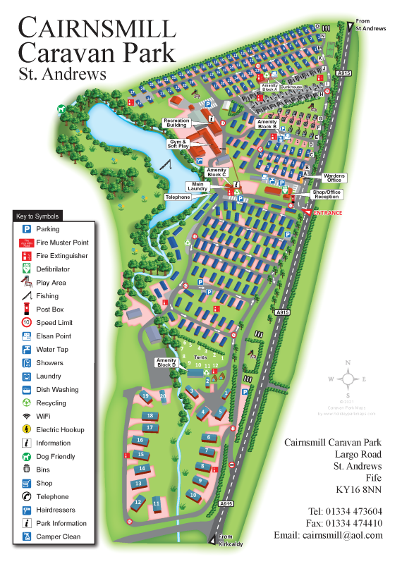 cairnsmill large holiday park map sample