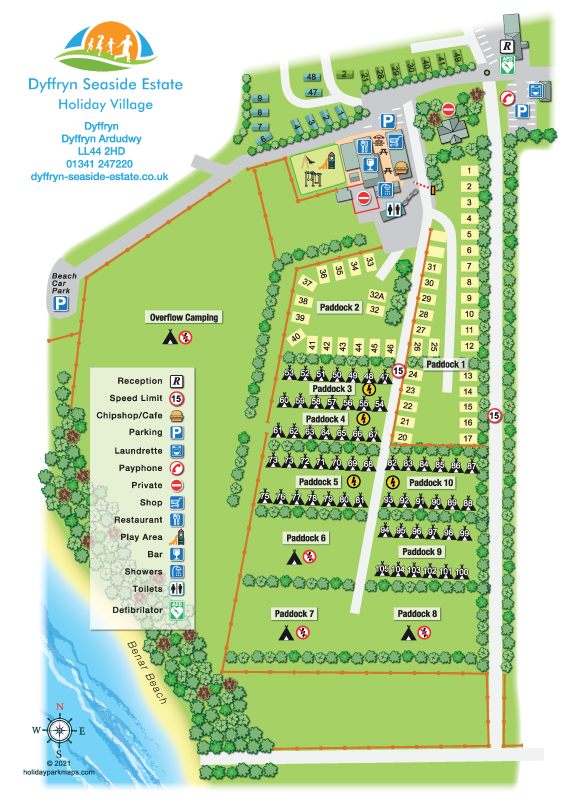 dyffryn_large holiday park map sample
