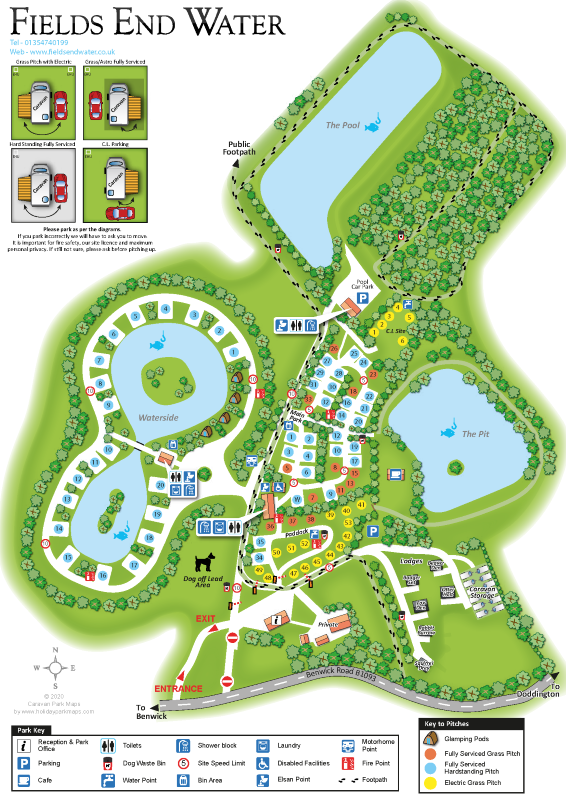 fieldsendwater large holiday park map sample
