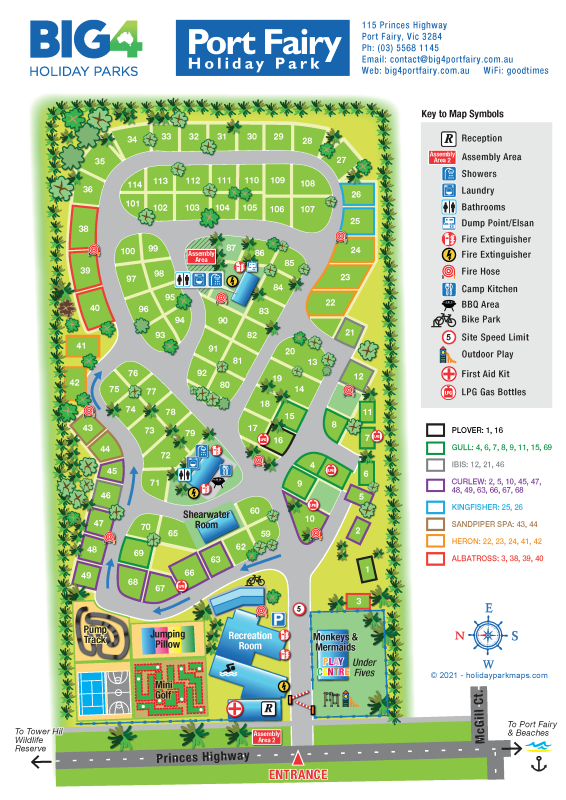 hpmaustraliab large holiday park map sample