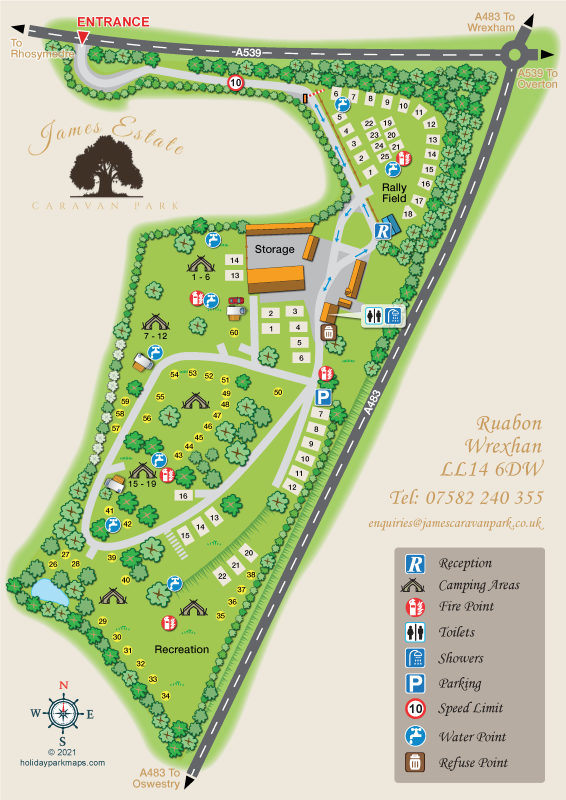 jamesestatemap large holiday park map sample