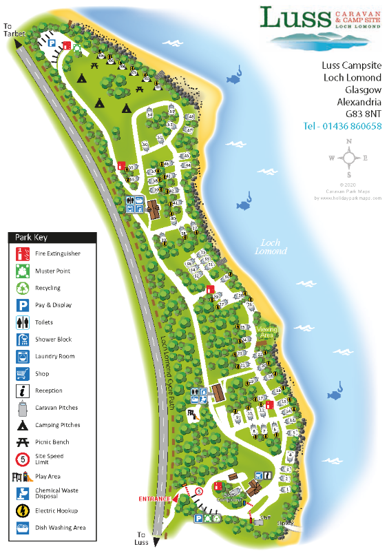 lusscamping large holiday park map sample
