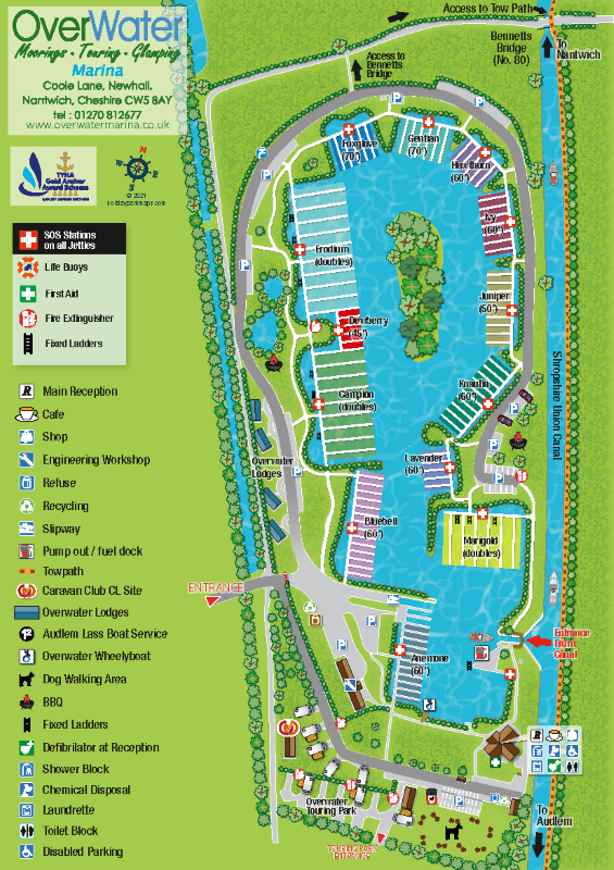 marinamap large holiday park map sample
