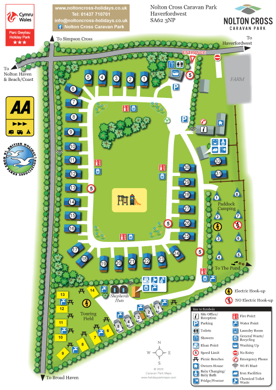 noltoncrossmap page 1 large holiday park map sample