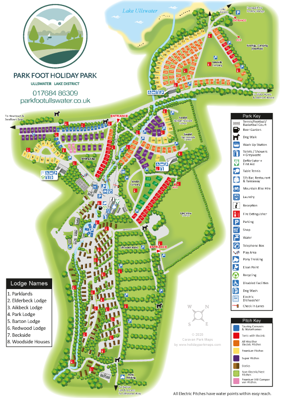parkfoot page 1 large holiday park map sample