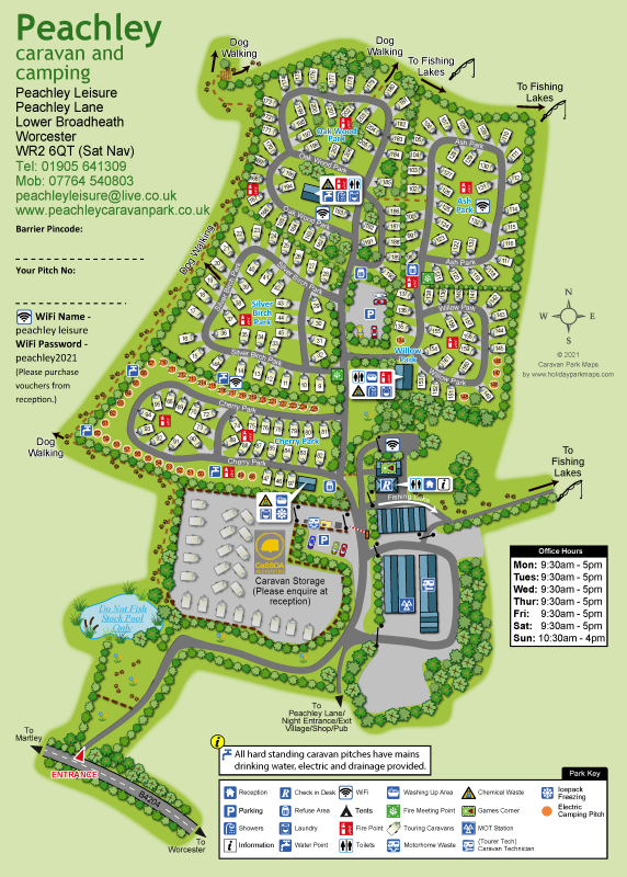peachleya page 1 large holiday park map sample