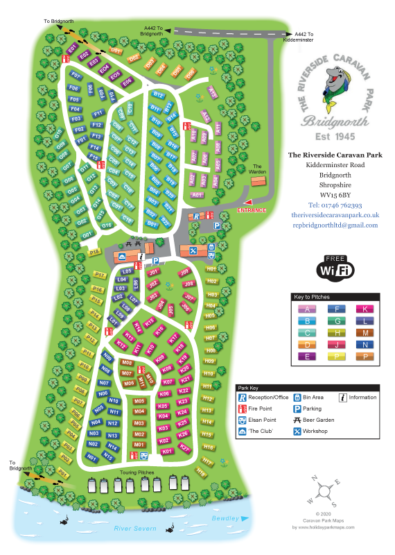riversidea large holiday park map sample