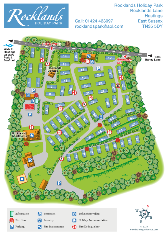 rocklands large holiday park map sample