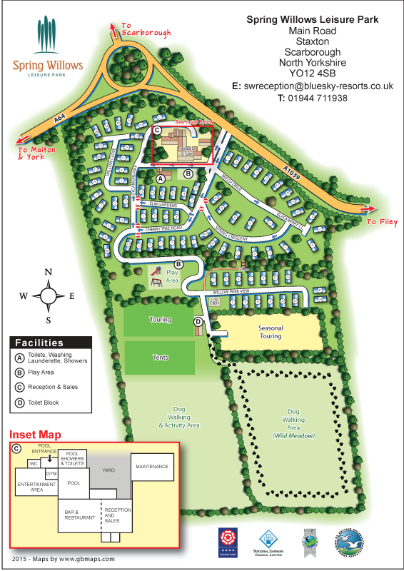 springwillowsparkmap large holiday park map sample