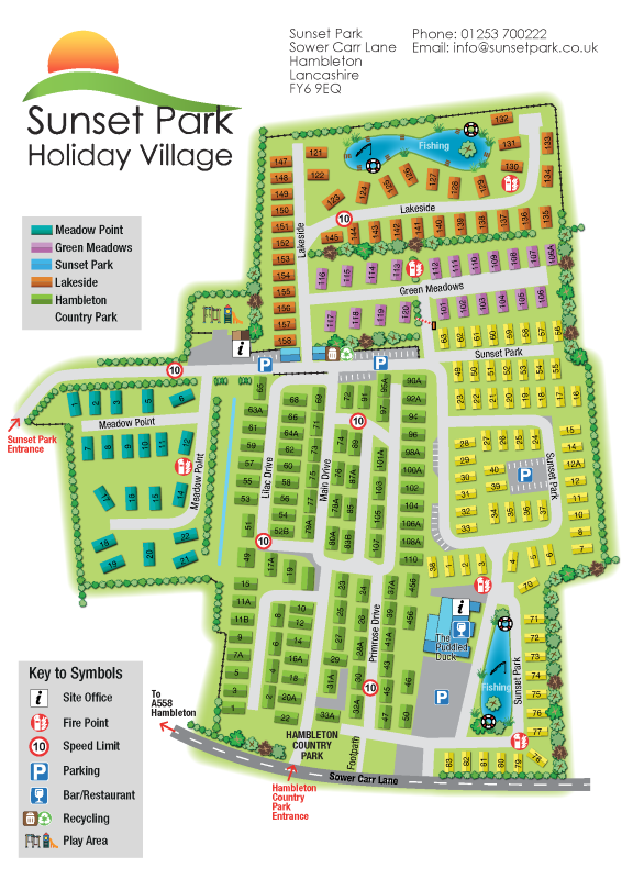 sunsetpark large holiday park map sample
