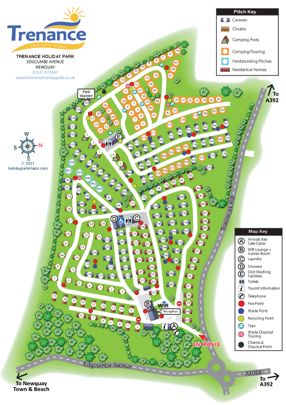 trenancemap large holiday park map sample